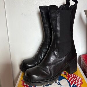 Black Heeled Boots for Women